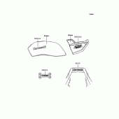 Схема вузла: Наклейки (Black; ZR1200-A3) для Kawasaki ZR1200 ZRX1200R