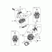 Схема вузла: Головка циліндра для Kawasaki VN1700 Vulcan 1700 Voyager ABS