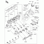 Схема вузла: Throttle(b1h/b2h) для Kawasaki ZX1200 Ninja ZX-12R