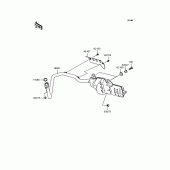 Схема вузла: Вихлопна система для Kawasaki KL110 KSR