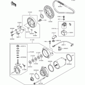 Схема вузла: Starter motor для Kawasaki EN500 Vulcan 500 LTD