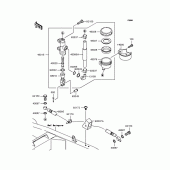 Схема вузла: Задній гальмівний циліндр Kawasaki ZR750 Z750