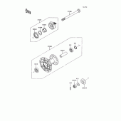 Схема вузла: Ступиця переднього колеса для Kawasaki KL650 KLR650