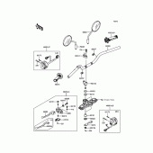 Схема вузла: Кермо & Пульт управління кермовим для Kawasaki KLX125 KLX125
