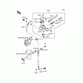 Схема узла: Передний тормозной цилиндр для Kawasaki BJ250 250TR