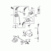 Схема узла: Замок зажигания для Kawasaki ZX400 ZXR400