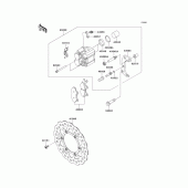 Схема узла: Передний тормоз для Kawasaki KLX140 KLX140L