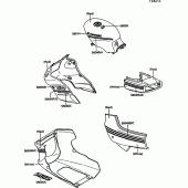 Схема вузла: Decal(red/white)(ex500-b3/b4) для Kawasaki EX500 GPZ500S