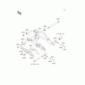 Схема вузла: Задній важіль (маятник) для Kawasaki KLX110 KLX110L