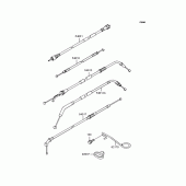 Схема вузла: Троси для Kawasaki ZR1100 ZRX1100-II