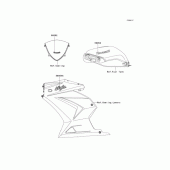 Схема узла: Наклейки (Зеленый KAF) для Kawasaki EX250 Ninja 250R