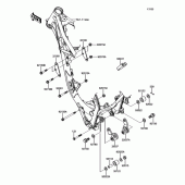 Схема узла: Крепление двигателя для Kawasaki KX100
