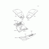 Схема вузла: Decals(blue)(kle500-a7/a8) для Kawasaki KLE500