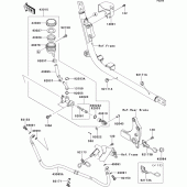 Схема узла: Задний тормозной цилиндр для Kawasaki VN1700 Vulcan 1700 Voyager