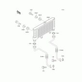 Схема вузла: Олійний охолоджувач для Kawasaki ZR550 Zephyr