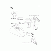 Схема вузла: Інформаційні наклейки для Kawasaki VN2000 Vulcan 2000