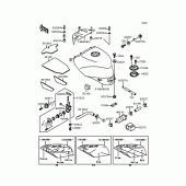 Схема узла: Топливный бак (ZXR400-L4/L4A) для Kawasaki ZX400 ZXR400