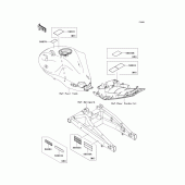 Схема вузла: Інформаційні наклейки для Kawasaki ER650 ER-6N ABS