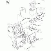 Схема узла: Battery case для Kawasaki ZX1400 Ninja ZX-14