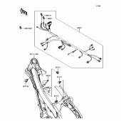 Схема вузла: Провід та електричні компоненти для Kawasaki KX250/ KX252 KX250F