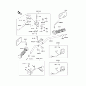 Схема узла: Руль & Пульт управления рулевой для Kawasaki ZR550 Zephyr
