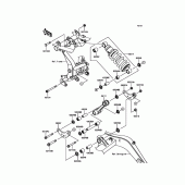 Схема узла: Подвеска/задний амортизатор для Kawasaki ER650 Z650 ABS