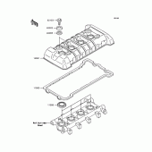 Схема вузла: Клапанна кришка Kawasaki ZR250 Balius-II