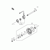 Схема узла: Переднее колесо для Kawasaki KLX250 D-Tracker X
