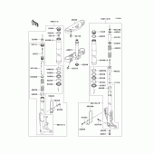 Схема вузла: Передня вилка(1/2)(b7f/b7fa/b8f/b8fa) для Kawasaki VN1600 Vulcan 1600 Mean Streak