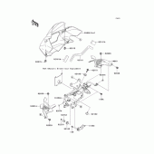 Схема вузла: Облицювальні елементи для Kawasaki ZR750 Z750