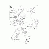 Схема вузла: Передній гальмівний циліндр для Kawasaki VN900 Vulcan 900 Custom