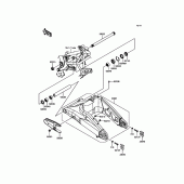 Схема вузла: Задній важіль (маятник) для Kawasaki KLE650 Versys 650 ABS