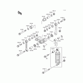 Схема узла: Подвеска/амортизатор для Kawasaki EX250 Ninja 250