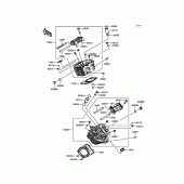 Схема узла: Головка цилиндра для Kawasaki VN900 Vulcan 900 Classic