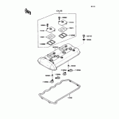 Схема вузла: Клапанна кришка для Kawasaki ZX1100 Ninja ZX-11