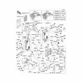 Схема узла: Радиатор (1/3) для Kawasaki KLX650 KLX650 Motard