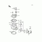 Схема вузла: Cylinder head/cylinder для Kawasaki KMX50 KSR-I