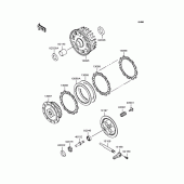Схема вузла: Зчеплення для Kawasaki BJ250 Estrella RS