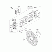 Схема узла: Передний тормоз для Kawasaki ZX600 Ninja ZX-6R
