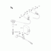 Схема вузла: Система запалювання для Kawasaki EL250 Eliminator 250