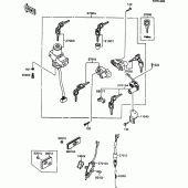 Схема вузла: Замок запалювання для Kawasaki ZX600 GPX600R