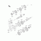 Схема узла: Трансмиссия для Kawasaki KX250/ KX252 KX250