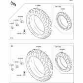 Схема узла: Шины для Kawasaki ZR1000 Z1000 ABS