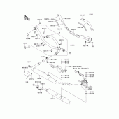 Схема вузла: Вихлопна система для Kawasaki VN1700 Vulcan 1700 Vaquero