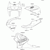 Схема вузла: Decals(green)(zx750-p6) для Kawasaki ZX750 Ninja ZX-7R