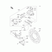 Схема вузла: Заднє гальмо для Kawasaki VN1600 VN1600 Mean Streak