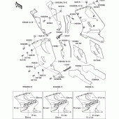Схема вузла: Cowling lowers(1/2)(zx1100-d1) для Kawasaki ZX1100 ZZ-R1100