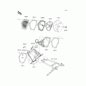 Схема вузла: Повітряний фільтр Kawasaki KX250/ KX252 KX250F