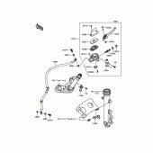 Схема вузла: Передній гальмівний циліндр Kawasaki EN650 Vulcan S SE
