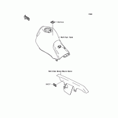 Схема вузла: Інформаційні наклейки для Kawasaki KL250 KL250 Super Sherpa